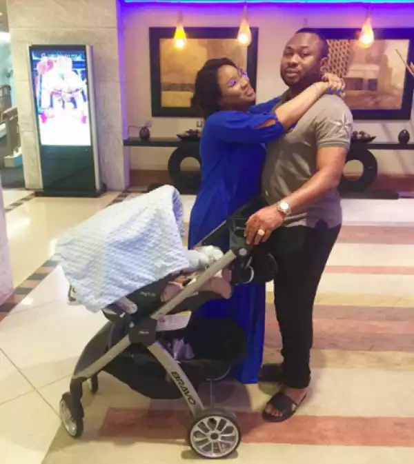 Tonto Dikeh shares photo with her hubby and son